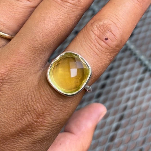 Lemon Topaz Sterling Silver Gemstone Ring - Emily Rose Gems - Picture 2 of 7